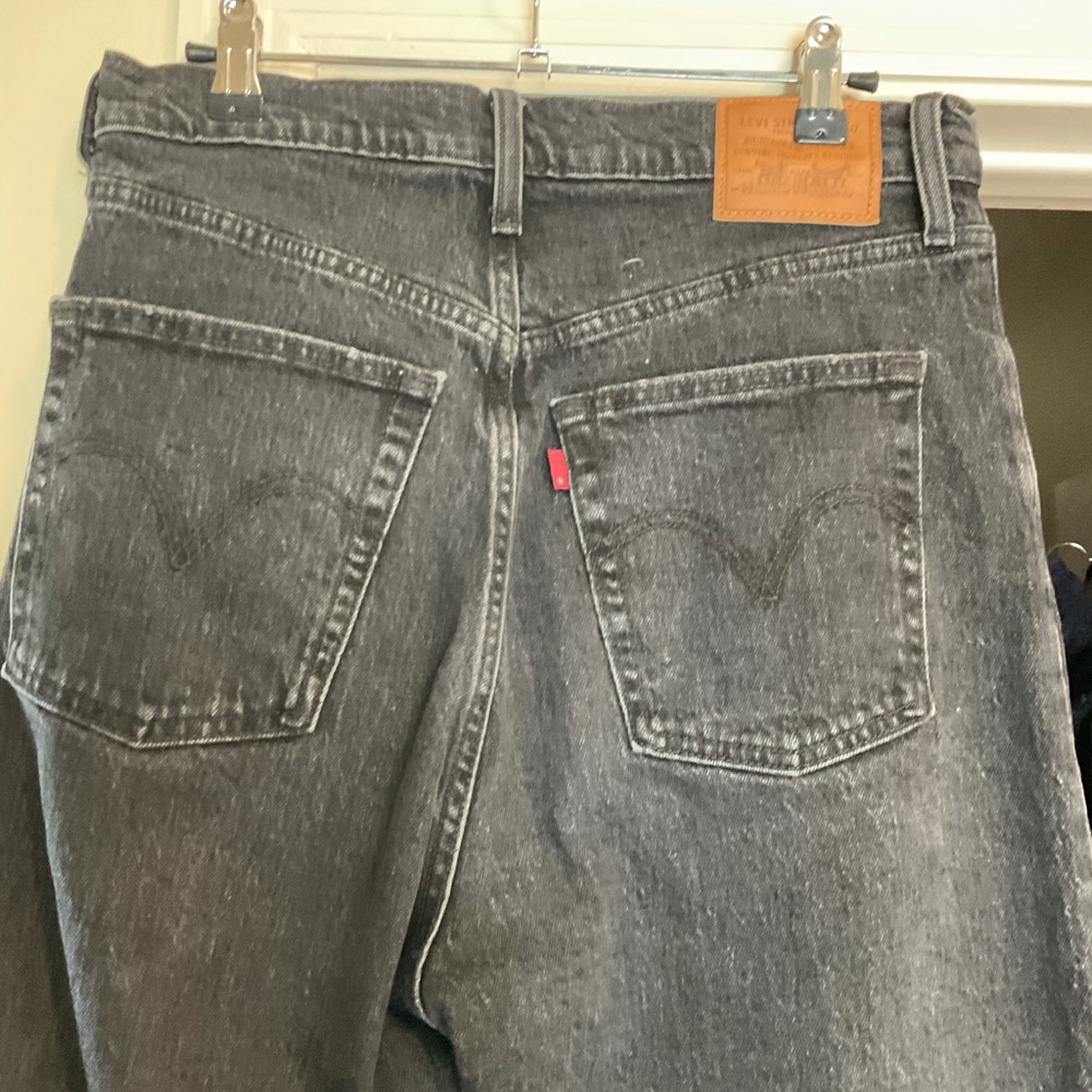 LEVIS ribcage ankle straight jean size 30 black denim